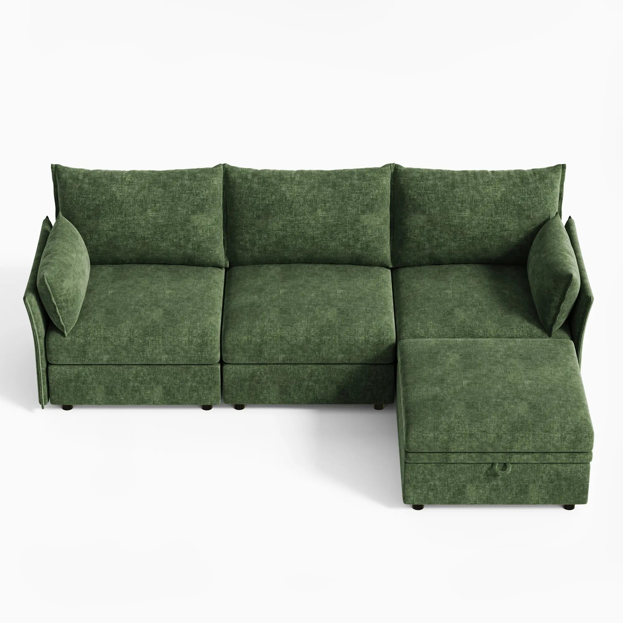 Huddle Modular 4-Piece Sofa with Ottoman (103")