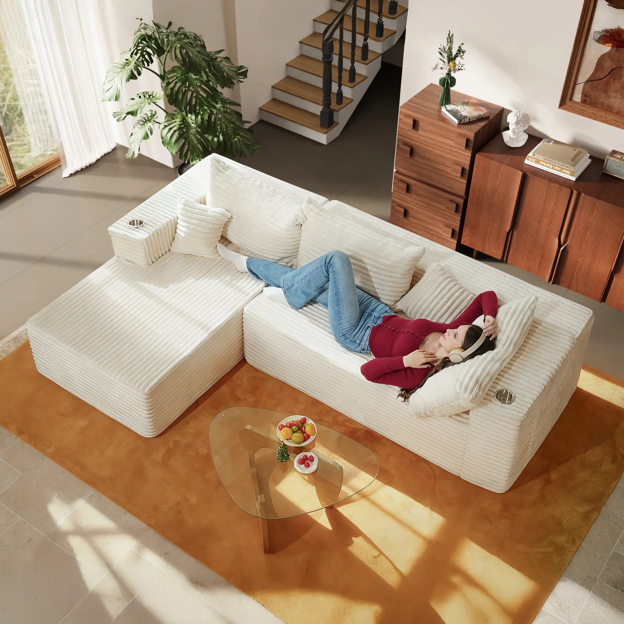 Melo Boneless 2-Piece Chaise Sectional (108")