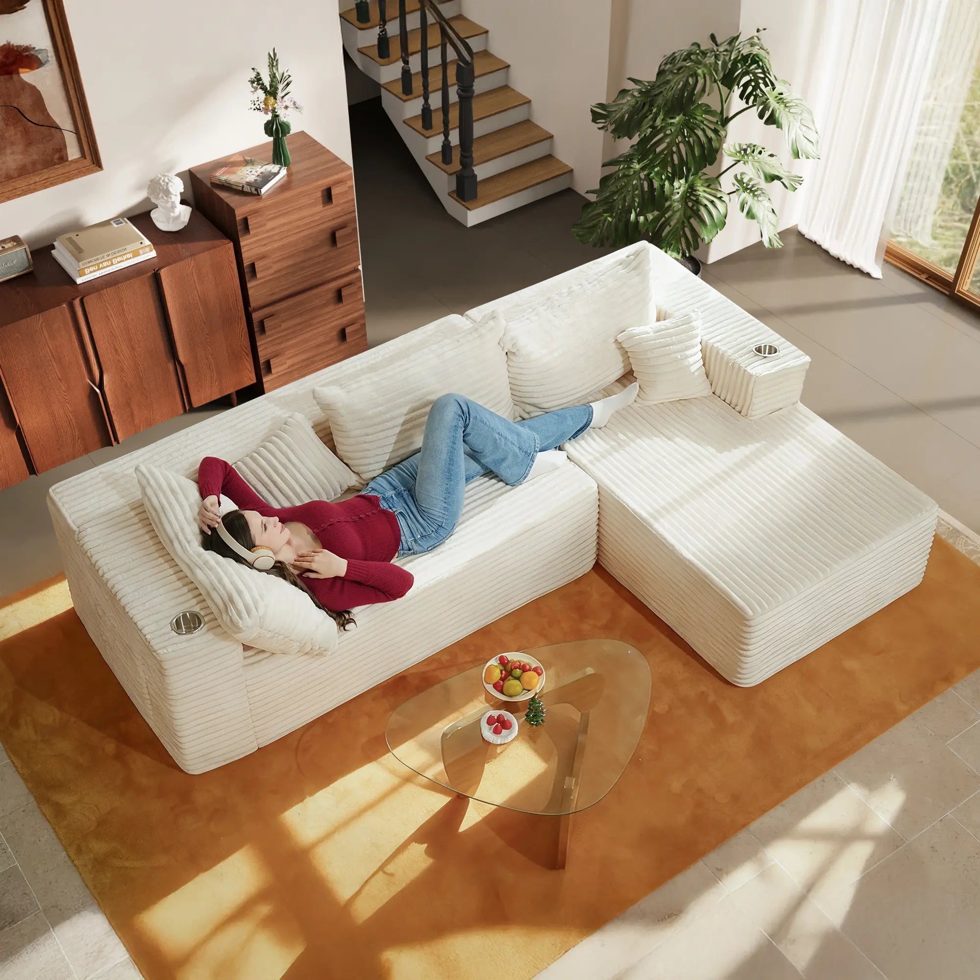 Melo Boneless 2-Piece Chaise Sectional (108")