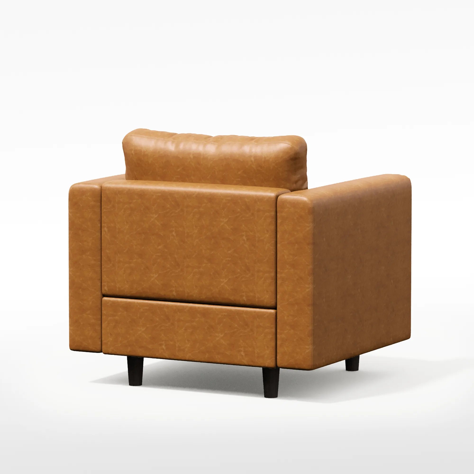 Moro Vegan Leather Accent Chair with Storage