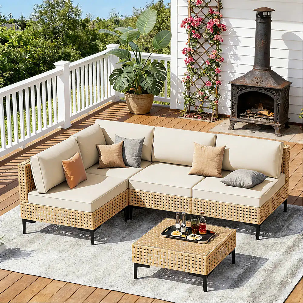 Build Your Own – Outdoor Boho Wicker Modular Sectional
