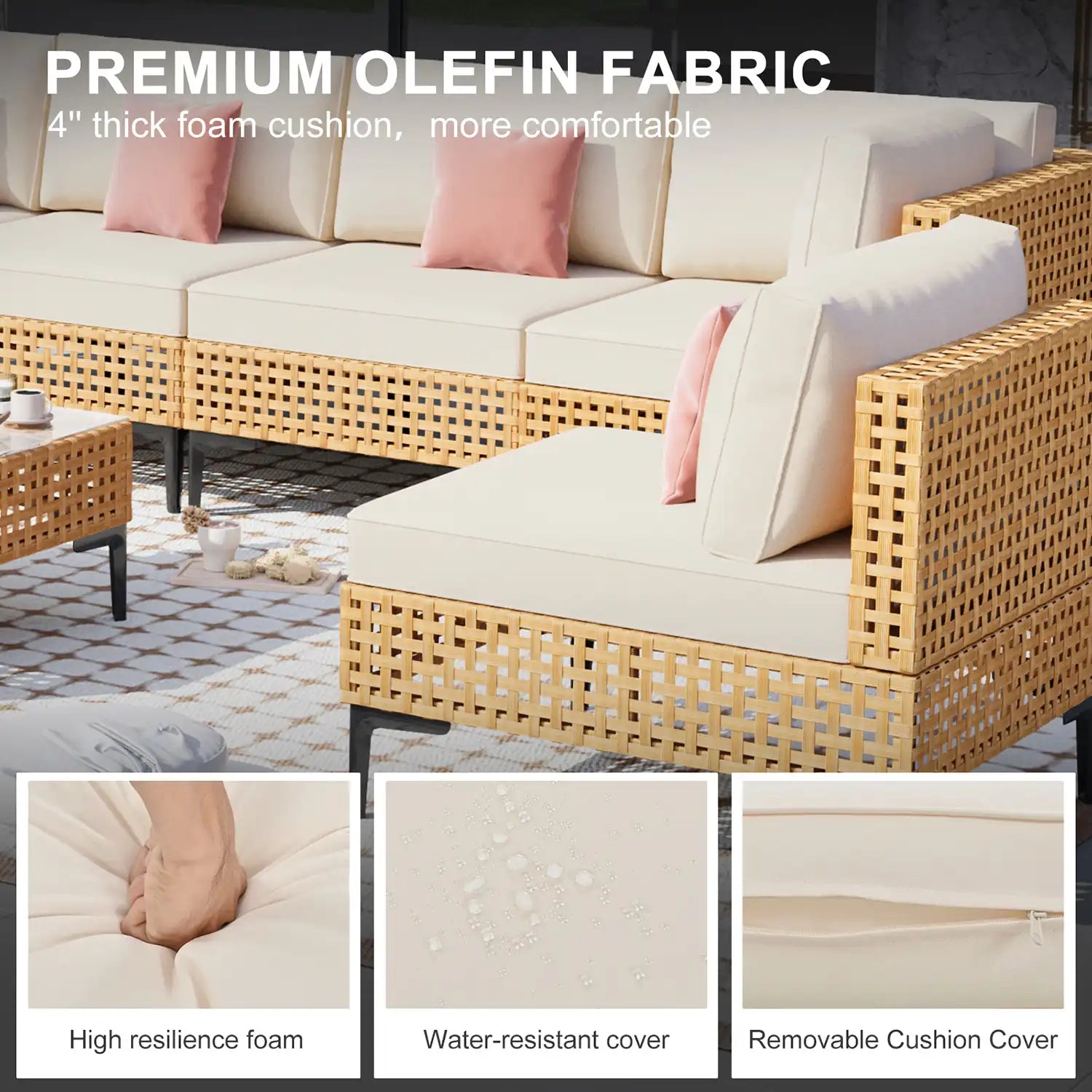 Build Your Own – Outdoor Boho Wicker Modular Sectional