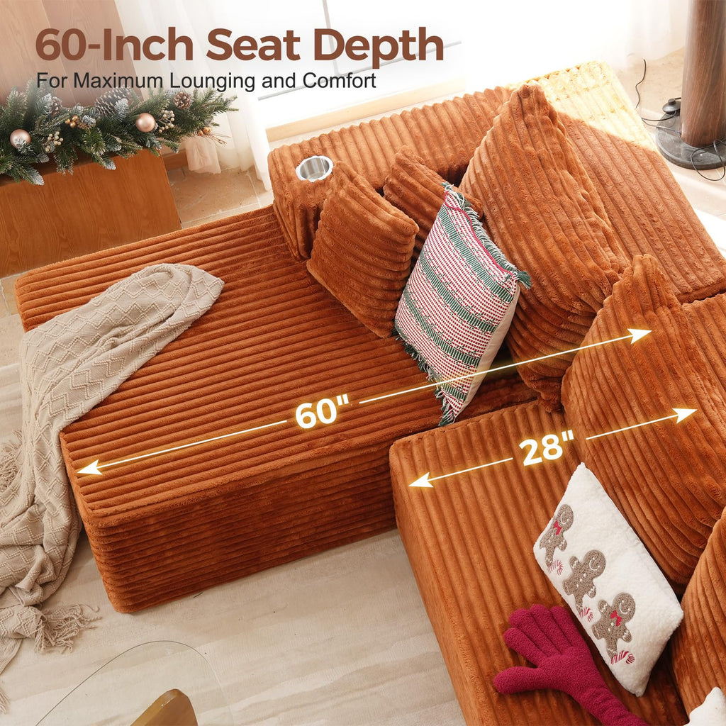 Melo Boneless 2-Piece Chaise Sectional (108")