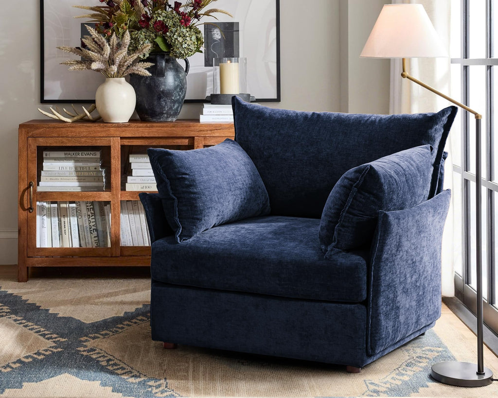 Huddle Chenille Accent Chair with Storage