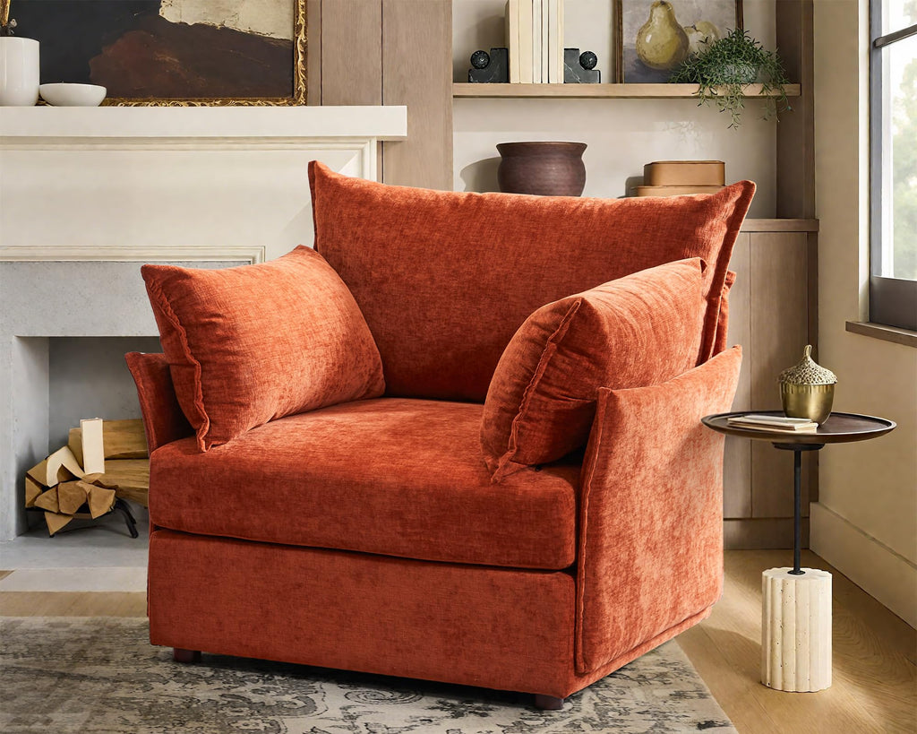 Huddle Chenille Accent Chair with Storage