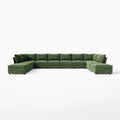 Huddle Modular 10-Piece U‑Shaped Sectional with Ottomans (134"-199")
