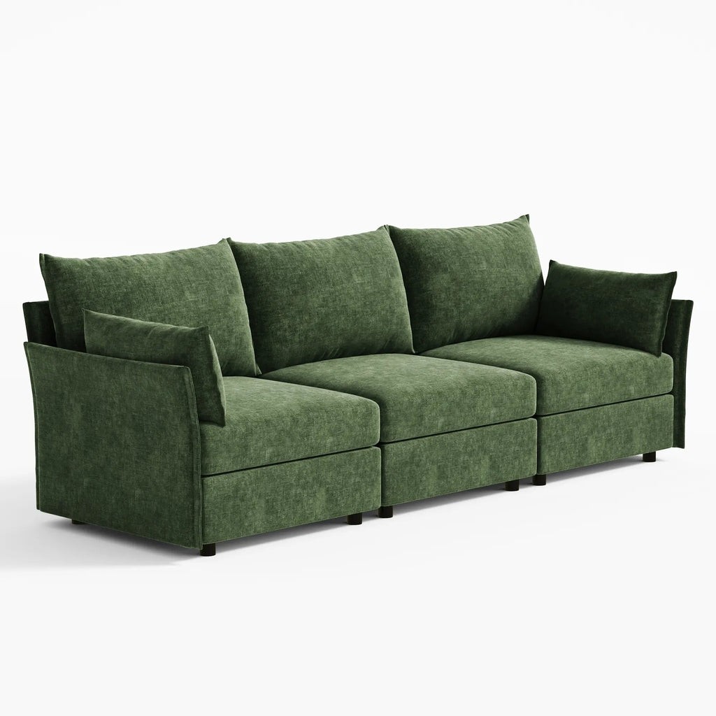 Huddle Modular 3-Piece Chenille Sofa (103")