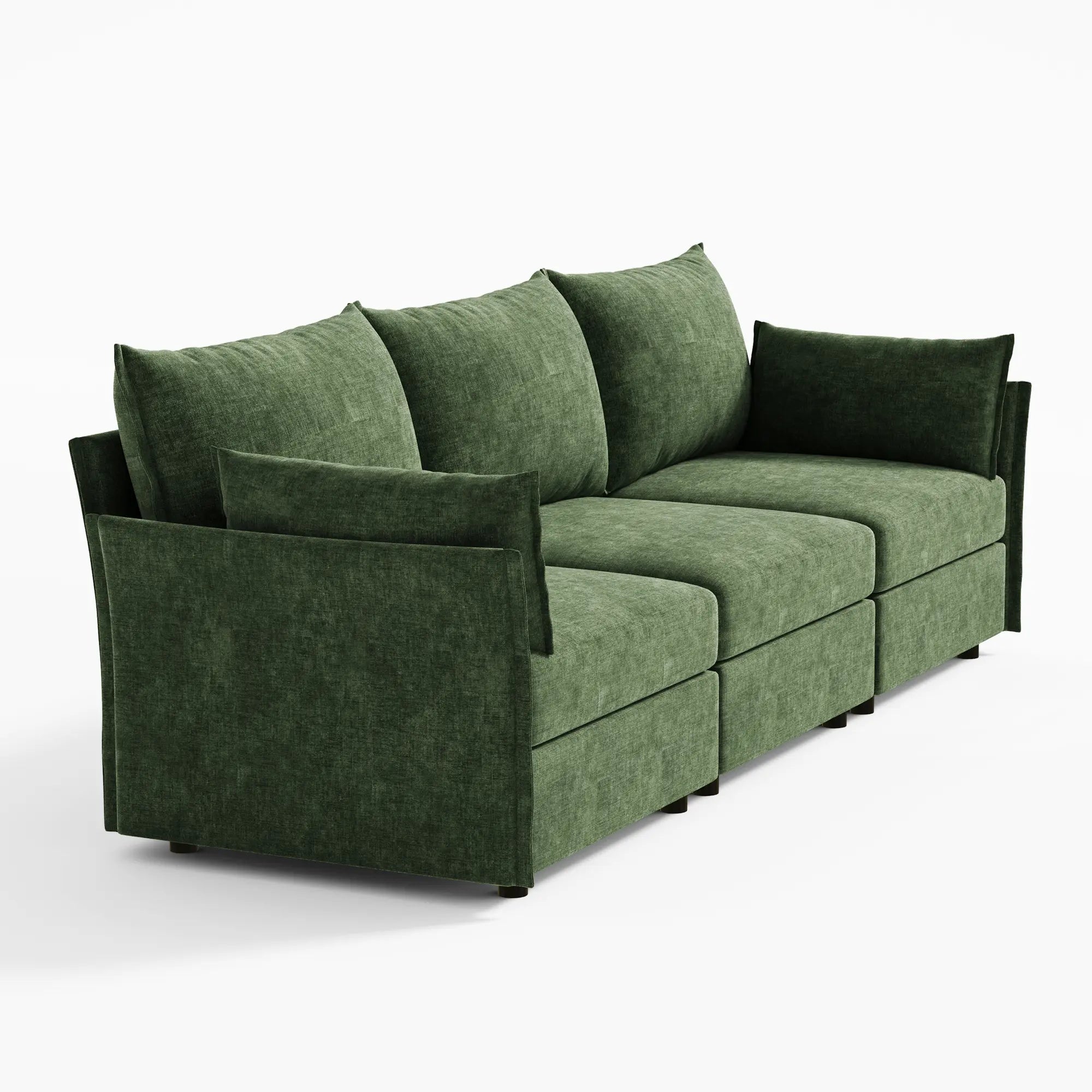 Huddle Modular 3-Piece Chenille Sofa (103")