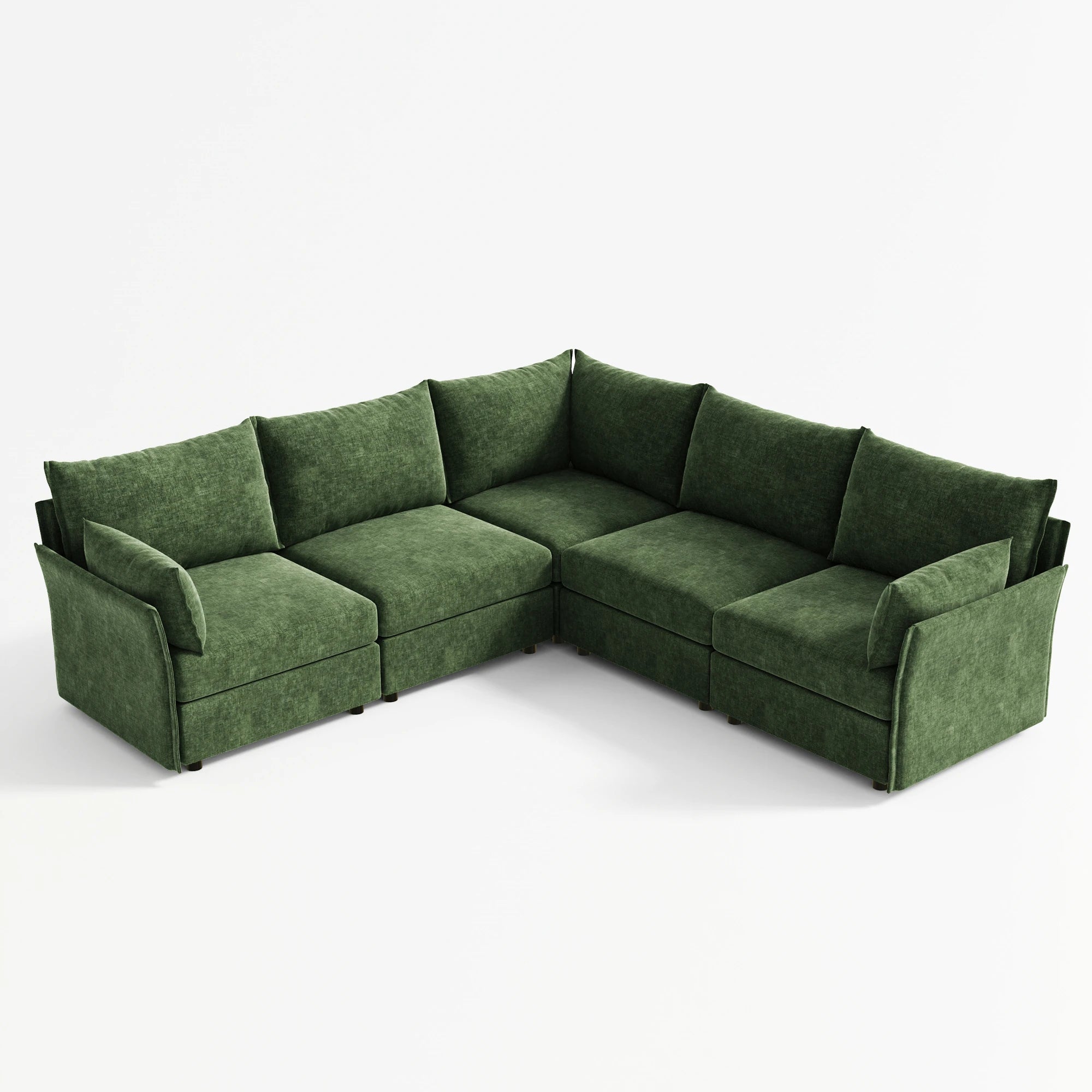 Huddle Modular 5‑Piece L‑Shaped Sectional Sofa (103–136")