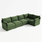 Huddle Modular 5‑Piece L‑Shaped Sectional Sofa (103–136")