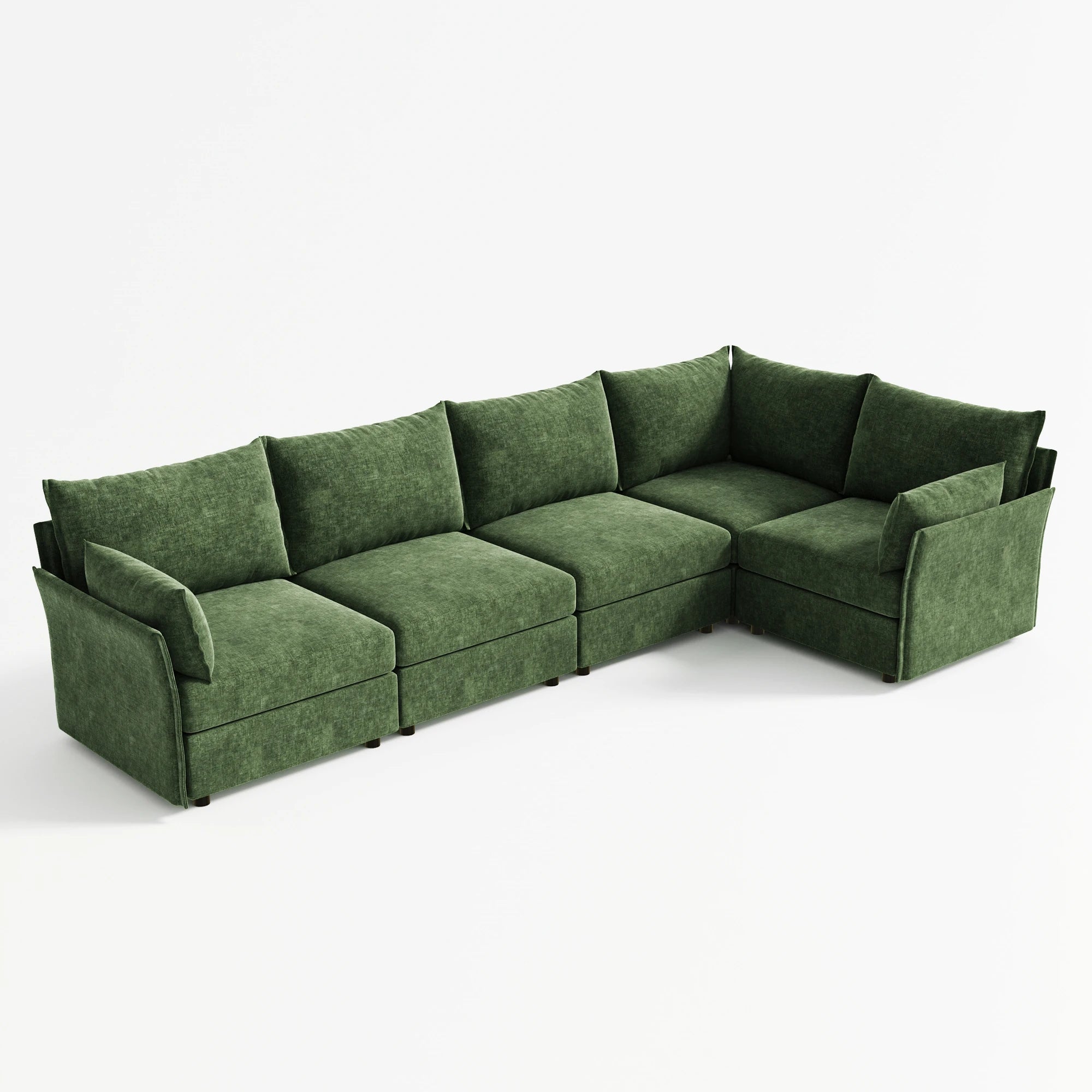 Huddle Modular 5‑Piece L‑Shaped Sectional Sofa (103–136")