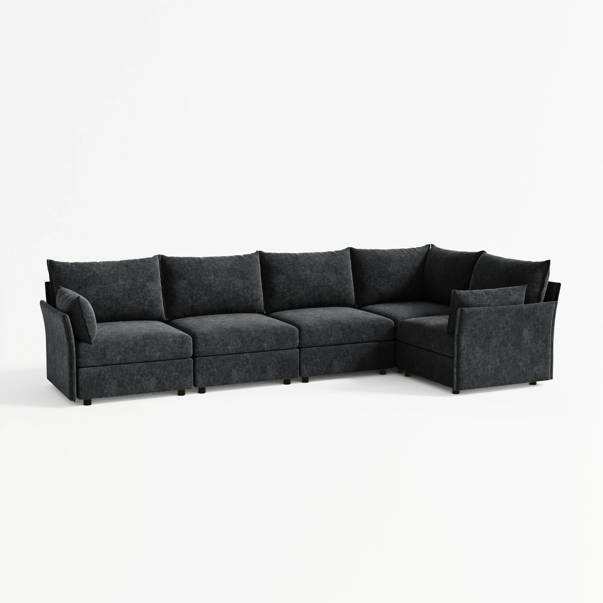 Huddle Modular 5‑Piece L‑Shaped Sectional Sofa (103–136")