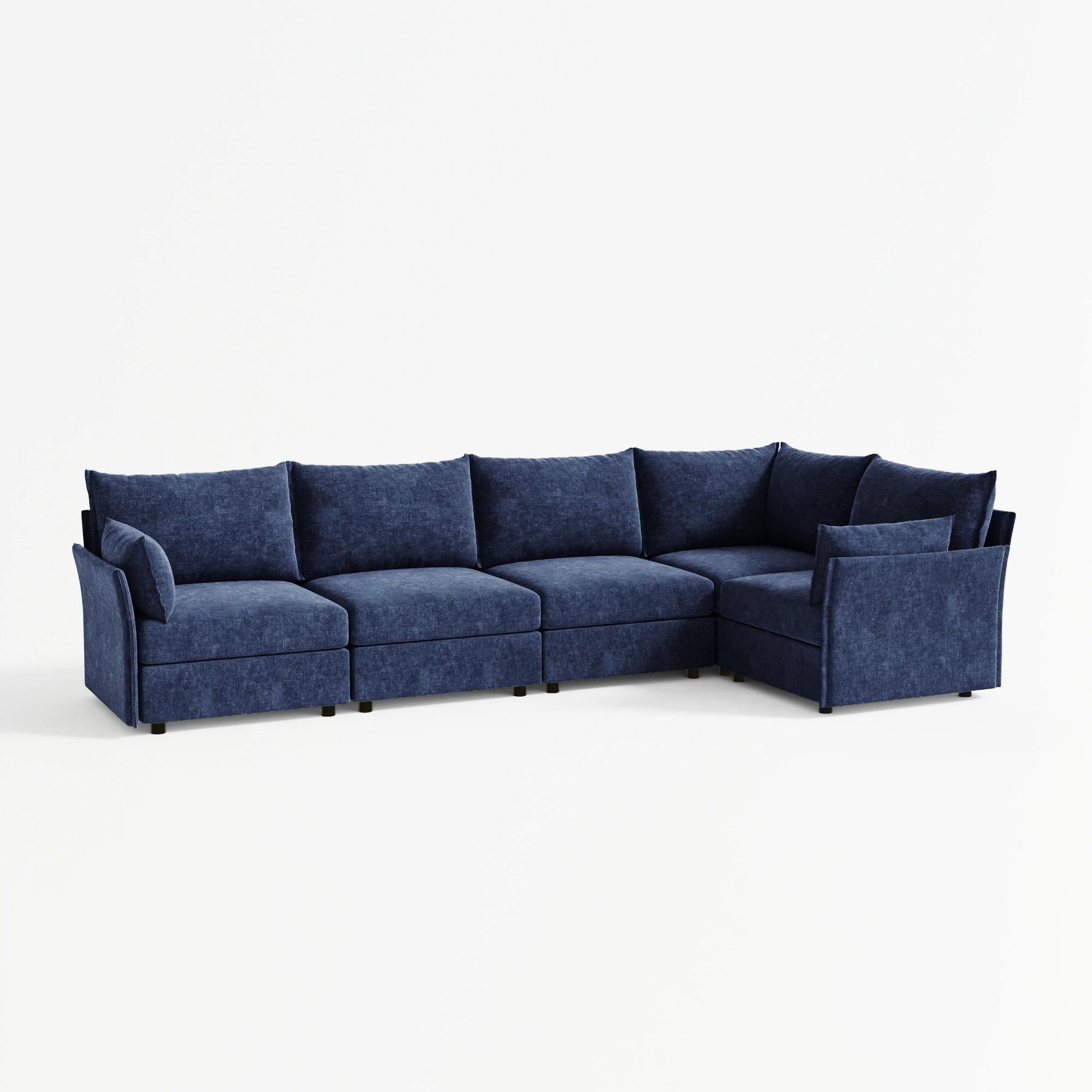 Huddle Modular 5‑Piece L‑Shaped Sectional Sofa (103–136")