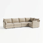 Huddle Modular 5‑Piece L‑Shaped Sectional Sofa (103–136")