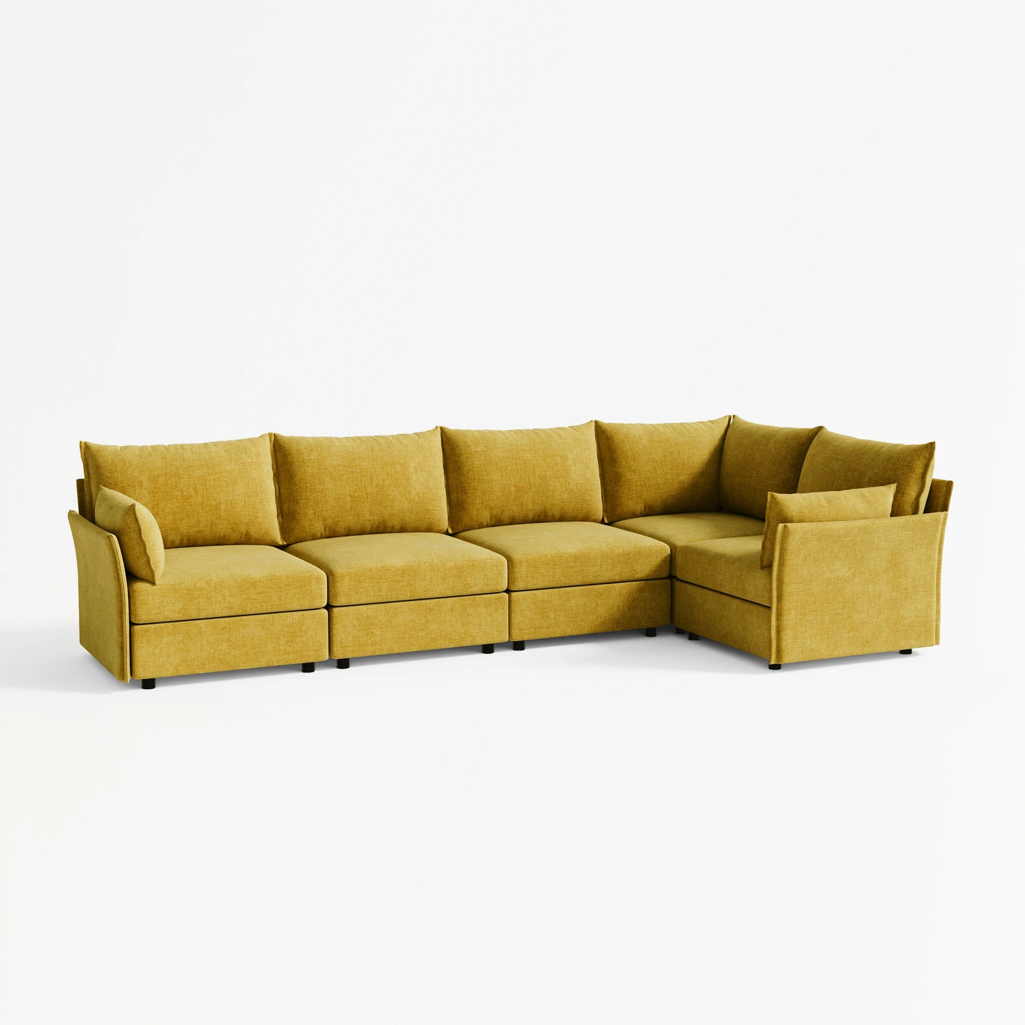 Huddle Modular 5‑Piece L‑Shaped Sectional Sofa (103–136")
