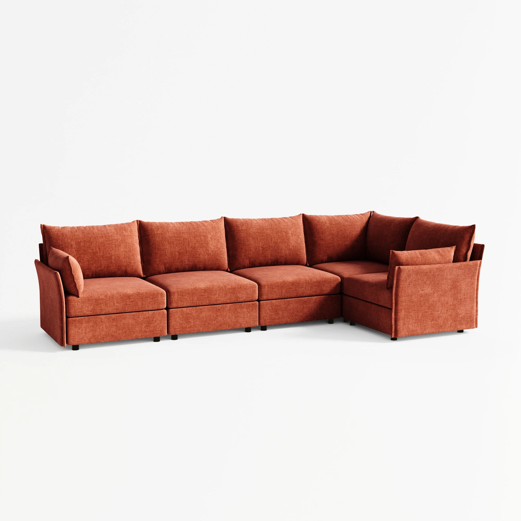 Huddle Modular 5‑Piece L‑Shaped Sectional Sofa (103–136")