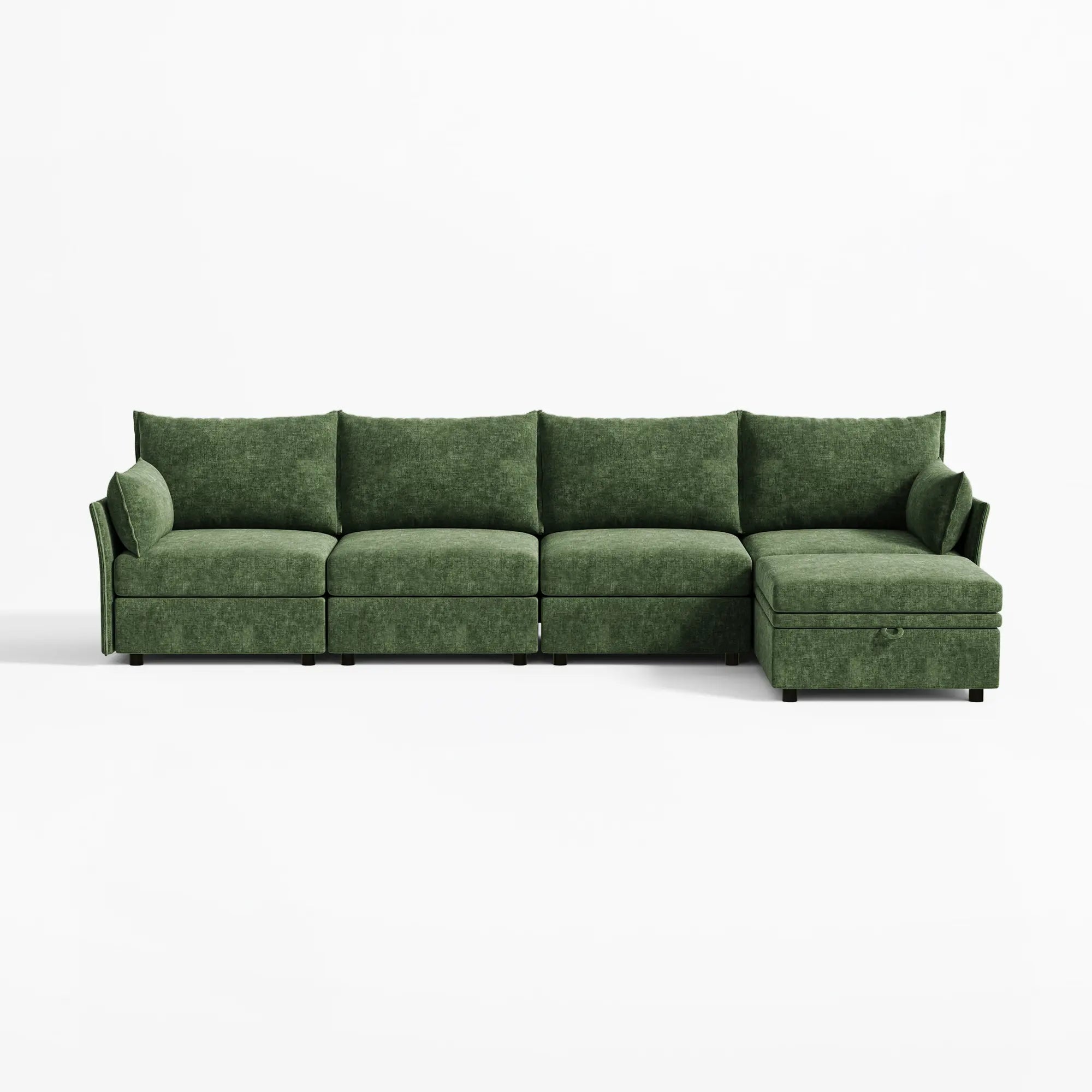 Huddle Modular 5-Piece Sofa with Ottoman (135")