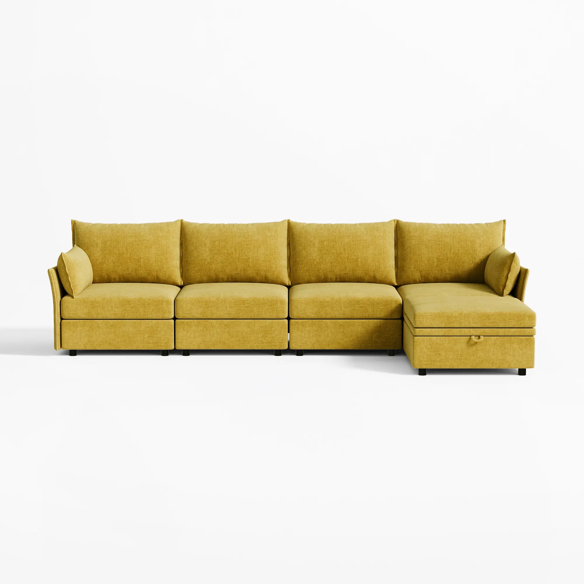 Huddle Modular 5-Piece Sofa with Ottoman (135")