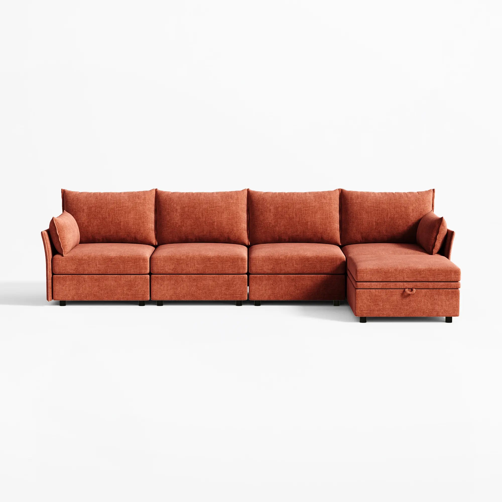 Huddle Modular 5-Piece Sofa with Ottoman (135")
