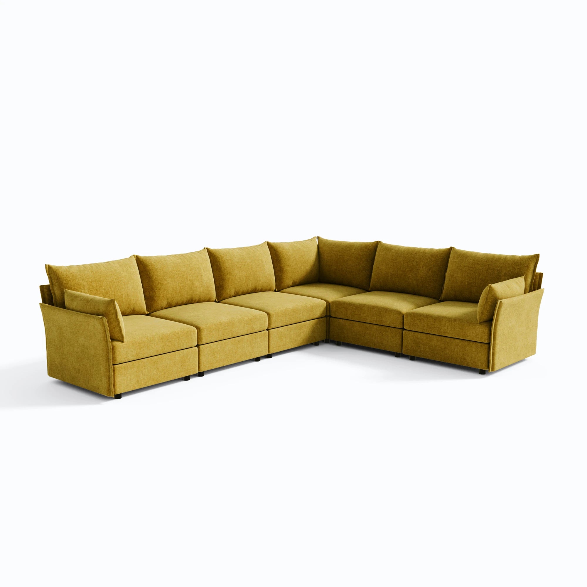 Huddle Modular 6-Piece L-Shaped Sectional Sofa (136-167")
