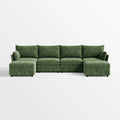 Huddle Modular 6-Piece Sofa with Ottomans (135")