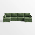 Huddle Modular 6-Piece Sofa with Ottomans (135")