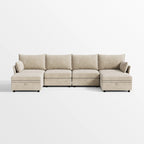 Huddle Modular 6-Piece Sofa with Ottomans (135")