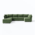 Huddle Modular 7-Piece Sofa with Ottoman (102-197")