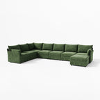 Huddle Modular 8-Piece L-Shaped Sectional Sofa with Ottoman (135-199")