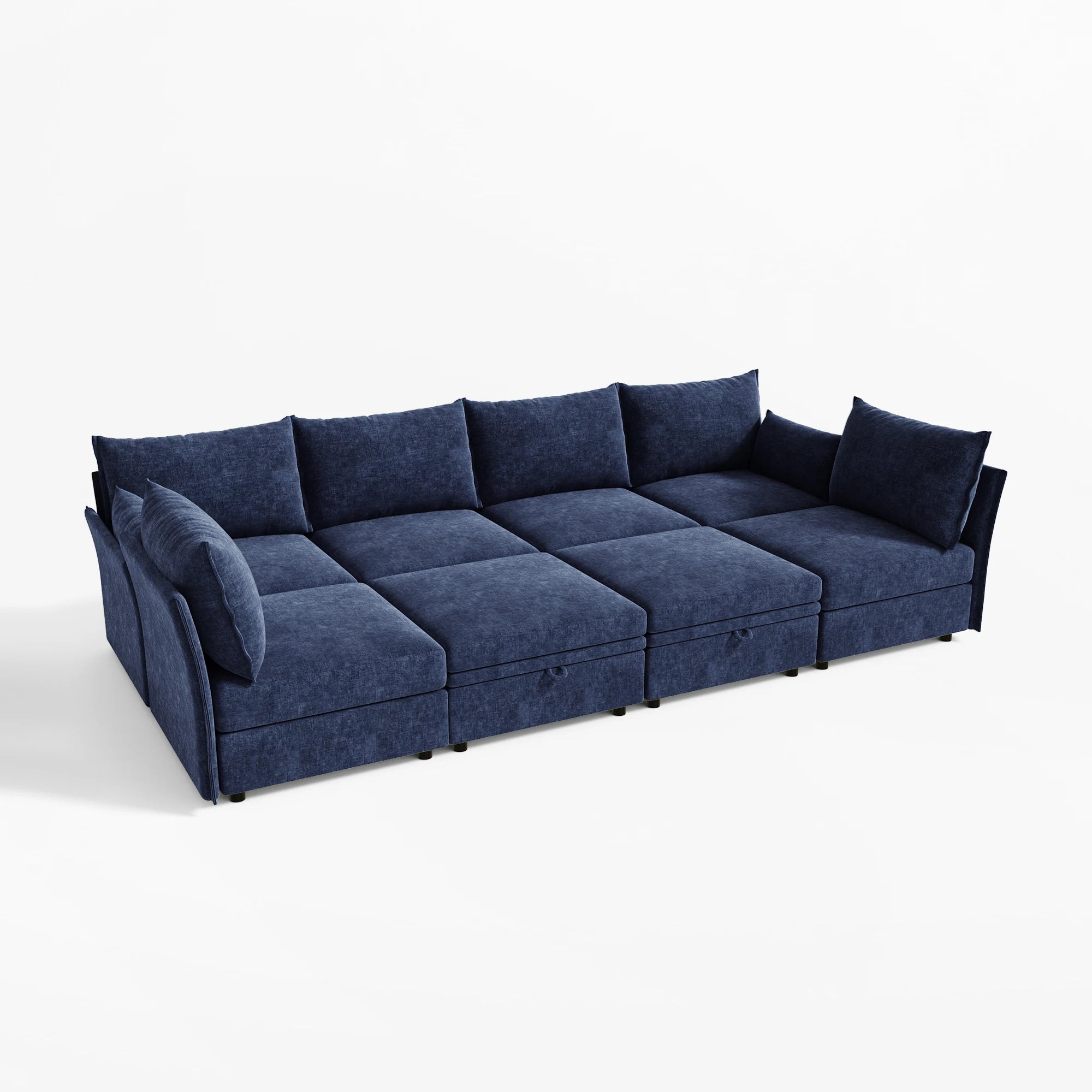 Huddle Modular 8‑Piece Sofa with Ottomans (102-197")