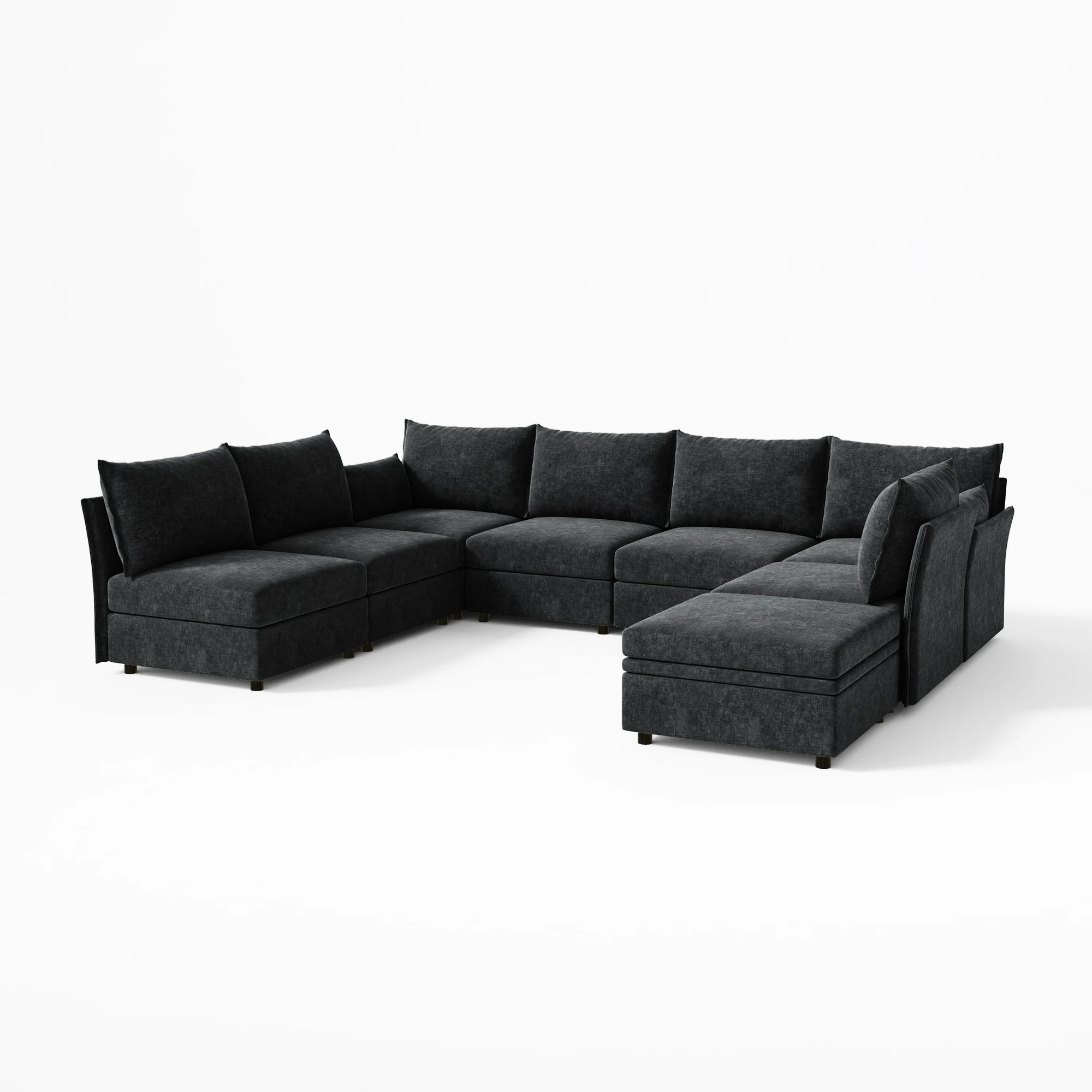 Huddle Modular 8‑Piece Sofa with Ottoman (134-229")