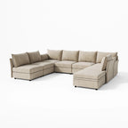 Huddle Modular 8‑Piece Sofa with Ottoman (134-229")