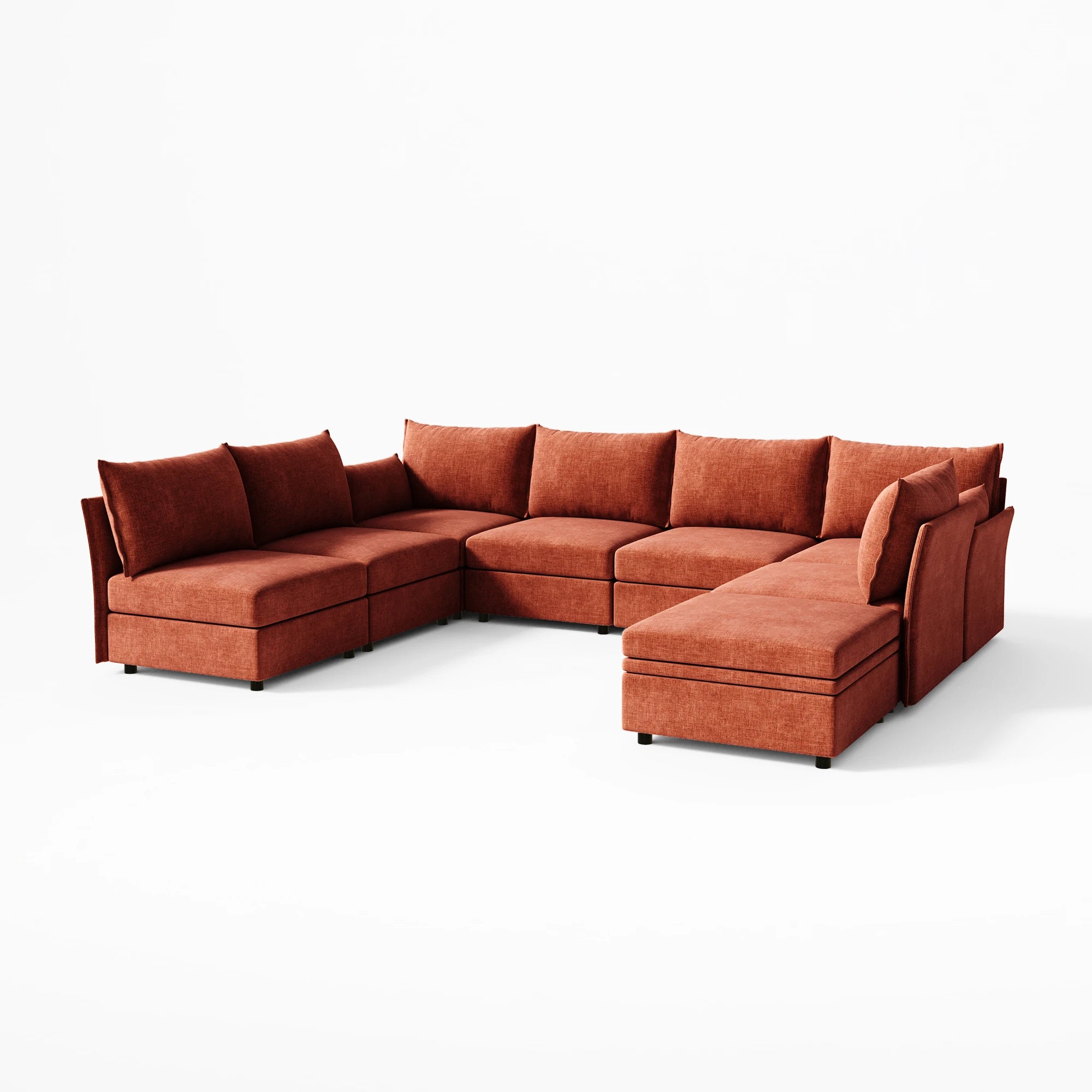 Huddle Modular 8‑Piece Sofa with Ottoman (134-229")