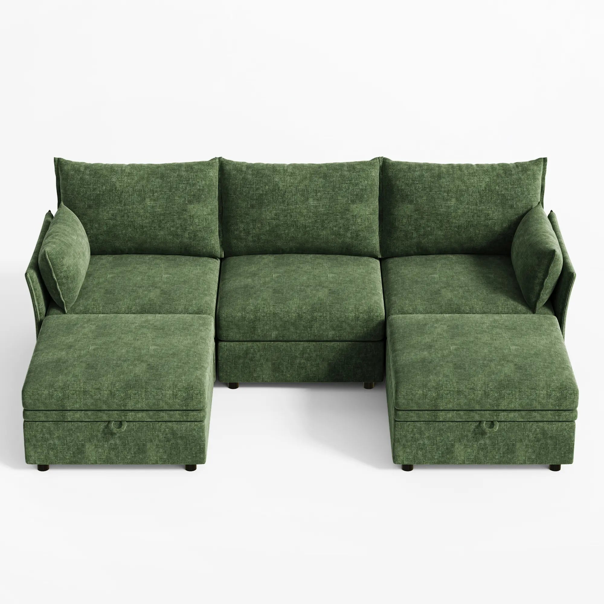 Huddle Modular 5-Piece Sofa with Ottomans (103")
