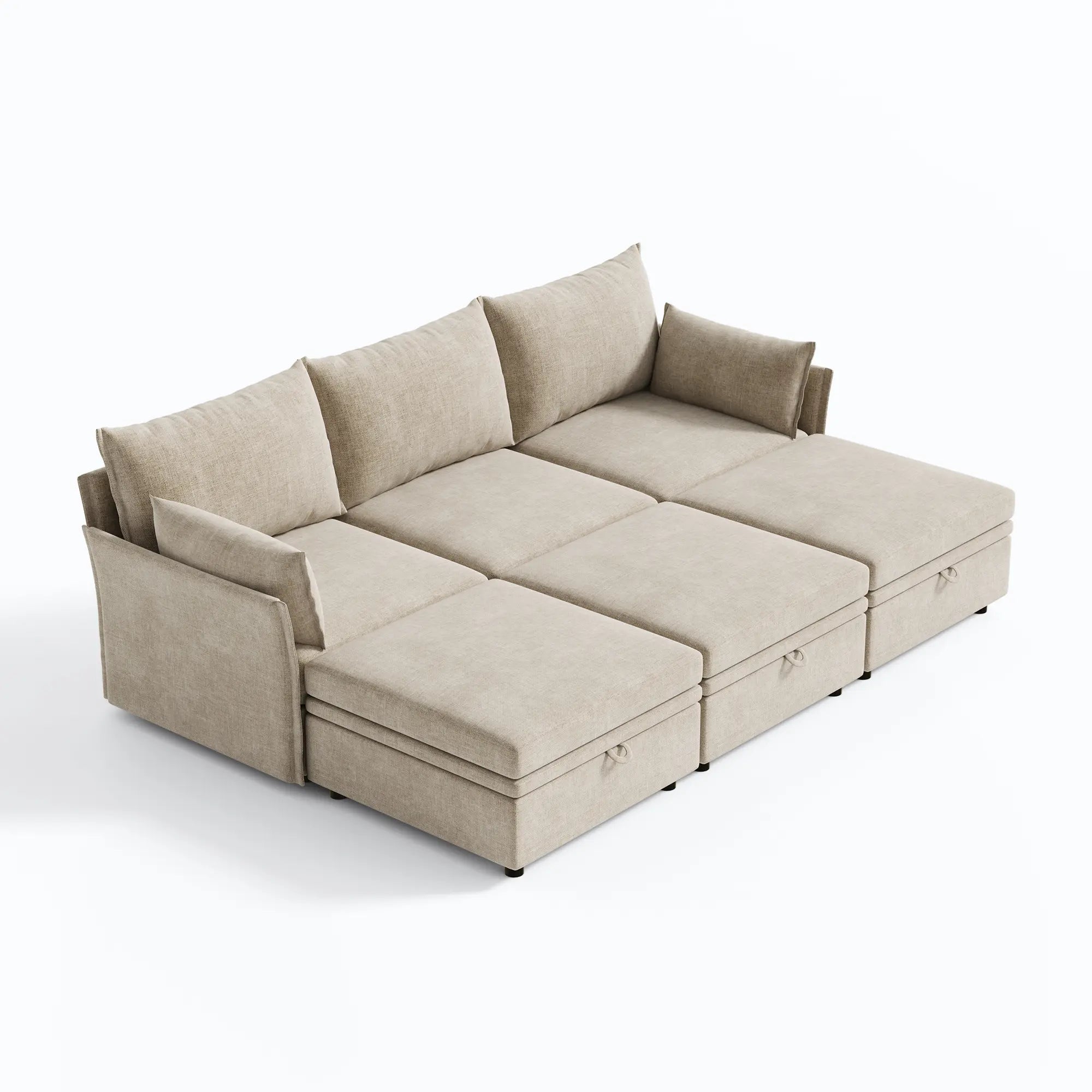 Huddle Modular 3-Piece Chenille Sofa (103")